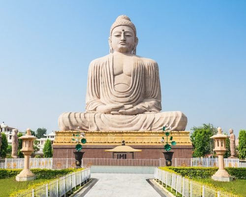 Great Buddha Statue near Mahabodhi Temple in Bodh Gaia, Bihar state of India